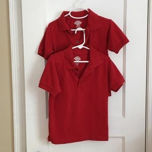 Two Red Boys Polo Shirts